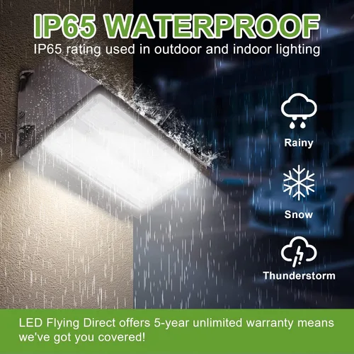 Miniatura 5 de Paquete de pared de corte completo LED de 100 W con fotocélula del atardecer al amanecer, 14000 lm 5000 K – Reemplazar 400 W MH/HPS, luz de pared
