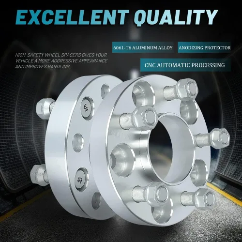 Miniatura 5 de IRONTEK Espaciadores de rueda de 0.197 x 4.500 in, espaciadores centrados de 1 pulgada (diámetro de 2.815 in, pernos de 14 x 1.5) 0.984 in, 5 x 4.5