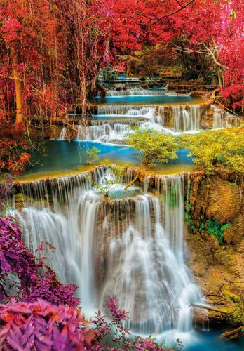 Miniatura 2 de Clementoni Colección-Cataratas tailandesas coloridas, 1000 piezas, vertical, divertido para adultos, hecho en Italia, multicolor, 39821
