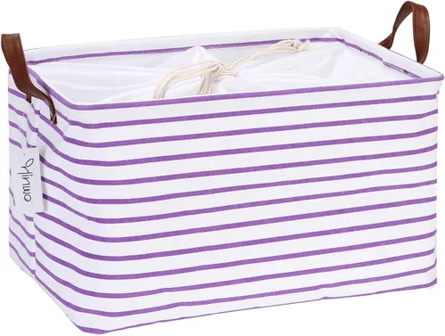 Miniatura 53 de Hinwo 31L Bolsas de almacenamiento grandes, organizadores de armario y almacenamiento, cestas de estante, cestas de almacenamiento plegables