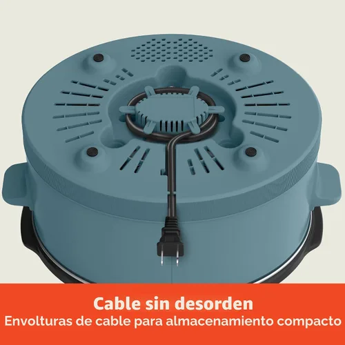 Miniatura 7 de bella Olla de cocción lenta manual de 6.0 cuartos de galón, revestimiento antiadherente de cerámica, 3 ajustes de temperatura, olla de gres apta
