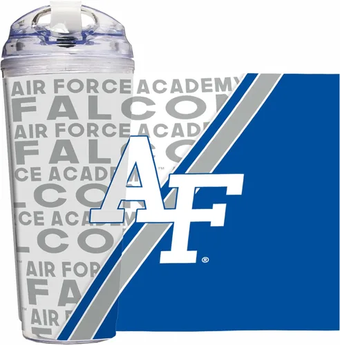 Miniatura 113 de Rico Industries Taza acrílica NCAA estándar de 24 onzas con tapa con bisagra, taza de doble pared oficialmente licenciada con pajita