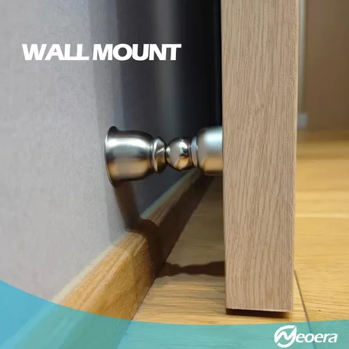 Miniatura 3 de Neoera Tope magnético para puerta ultra corto, pequeño tope de puerta fuerte magnético para mantener la puerta abierta, hecho de acero inoxidable