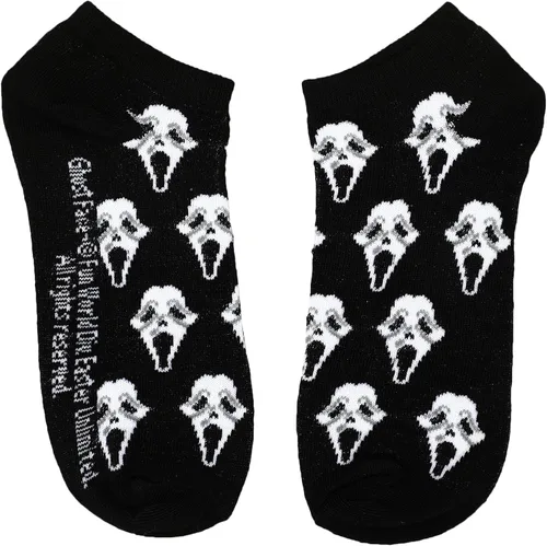 Miniatura 5 de Bioworld Scream Ghostface - Calcetines tobilleros para mujer (5 unidades), Multi colorido