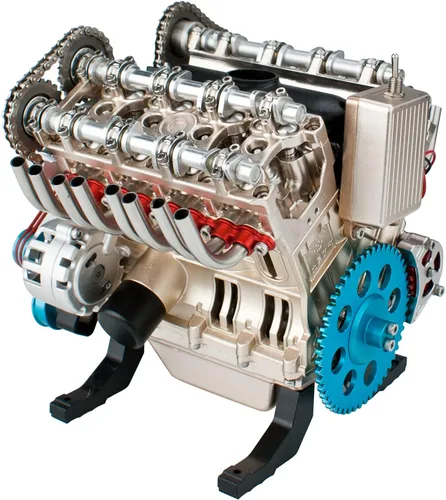 Miniatura 3 de DjuiinoStar Kit de montaje del modelo del motor del vehículo (más de 350 piezas, 3 horas de tiempo de montaje), modelo de funcionamiento del motor