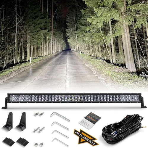 Miniatura 9 de Auxbeam Barra de luz LED de 22 pulgadas de 120 W, 12000 lúmenes, impermeable, luz de trabajo todoterreno, luces de conducción, lente 5D, luz