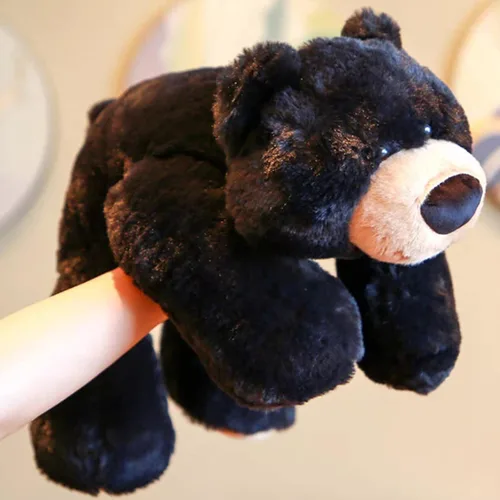 Miniatura 5 de Animales de peluche ponderados, juguete de oso de peluche ponderado lindo oso negro de peluche almohada de peluche ponderado juguete de animales