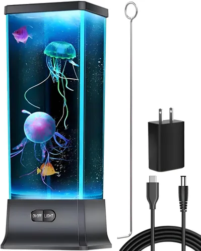 CALOVER Regalos para niños, hombres, mujeres, amigos, familia, lámpara de medusa, luz nocturna para niñas, niños, hogar, oficina, dormitorio,