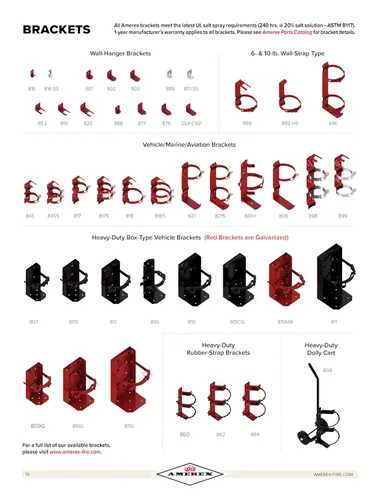 Miniatura 4 de Extintor químico seco Amerex B402, 5 libras, clase A, B, C, con soporte para pared