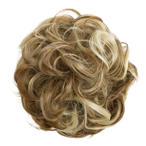 Miniatura 21 de CAISHA Postizo Grande Scrunchy Recogido Peinado Nupcial Rizado Moño Despeinado Marrón Chocolate Oscuro G2E
