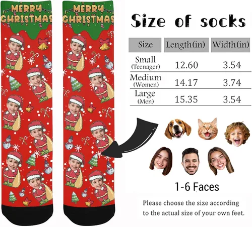 Miniatura 29 de Artsadd Calcetines personalizados para mujeres y hombres, amantes de los perros y gatos, regalos divertidos unisex personalizados