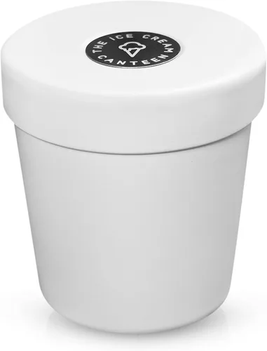 Miniatura 11 de The Ice Cream Canteen Contenedor térmico de acero inoxidable de doble pared con aislamiento al vacío para la pinta de helado, disfruta del helado
