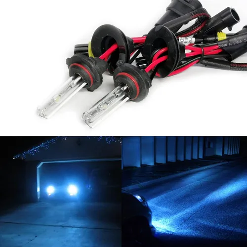 Miniatura 7 de Bombillas HID de xenón H1 AC de 35 W superbrillantes, lámpara de repuesto para faros delanteros, 10000 K, azul profundo, paquete de 2