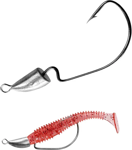 THKFISH Weedless Swimbait Jig Heads for Bass Fishing, Weighted Texas Rig Hook Fishing Hooks Saltwater Freshwater 1/8 oz, 1/6 oz, 1/4 oz, 3/8 oz, 1/2