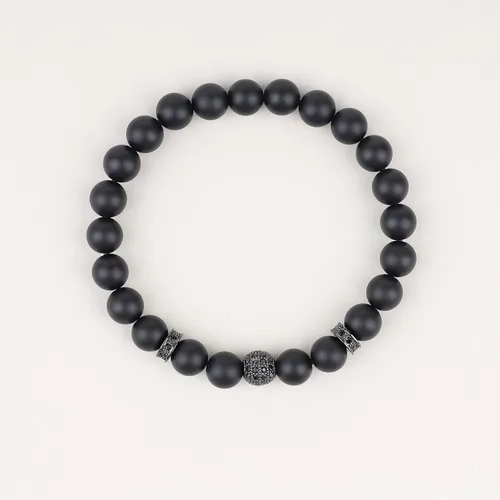 Miniatura 5 de COAI Paquete de 2 pulseras de cuentas de piedra para hombre, pulsera de calavera