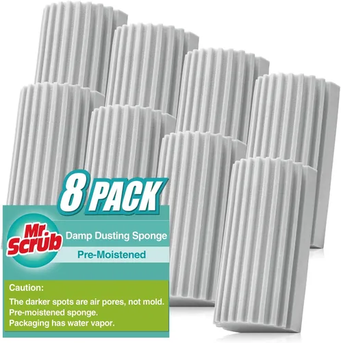 Miniatura 11 de Paquete de 6 esponjas de polvo húmedo, esponja de limpieza de polvo gris, herramienta de esponja de limpieza reutilizable para el hogar