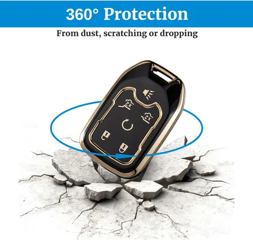 Miniatura 5 de Funda de TPU suave para llavero Chevy con llavero, carcasa de llave de protección completa para GMC Suburban Tahoe Yukon Acadia Terrain Sierra 1500