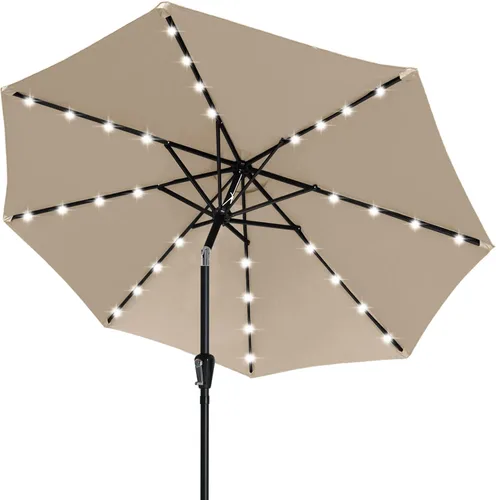 Miniatura 57 de ABCCANOPY Sombrillas solares duraderas para patio con 32 luces LED de 7.5 pies (beige claro)