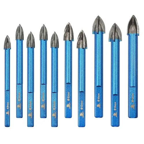 Miniatura 15 de Juego de brocas de núcleo de diamante seco, BRSCHNITT 1/4"*2, 5/16", 3/8" sierra de agujeros de diamante y brocas de carburo de 1/4"*3, 5/16"*2