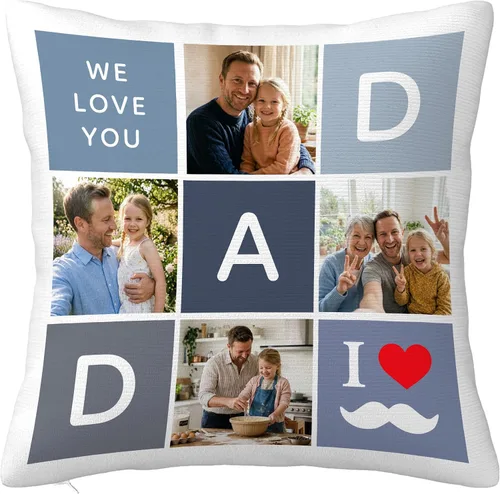 Miniatura 34 de Easycosy Almohada personalizada con texto de imagen, funda de almohada con foto, regalos personalizados para parejas, funda de cojín con foto, 4