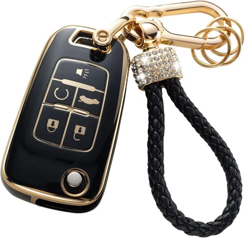 Miniatura 42 de Gematay Funda protectora para llavero VW Volkswagen con cordón para llavero, compatible con VW Jetta Golf Polo MK7 Passat Beetle Smart Key Case