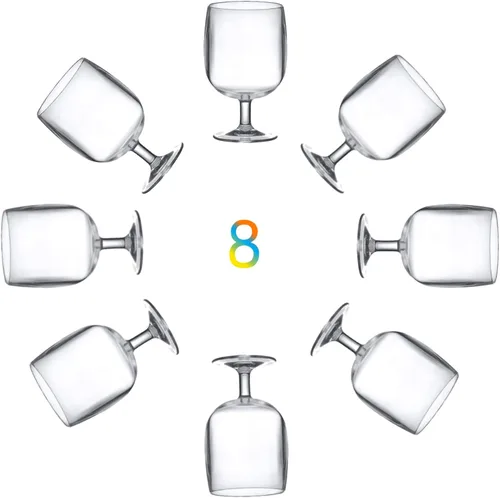 Miniatura 7 de KOXIN-KARLU Vasos acrílicos clásicos apilables de plástico de 12 onzas, juego de 6 vasos transparentes