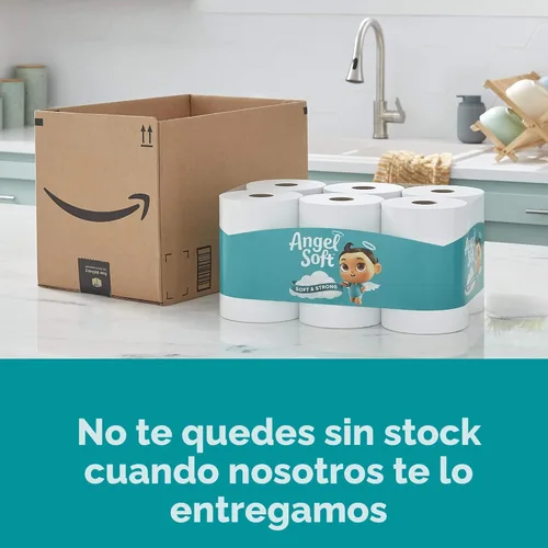 Miniatura 7 de Angel Soft Papel higiénico, 8 megarrollos = 32 rollos regulares, papel higiénico suave y fuerte