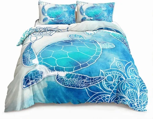 Miniatura 7 de HOSIMA Axolotl - Juego de ropa de cama Kawaii para decoración de dormitorio de niños, juego de funda de edredón de 3 piezas, 1 funda de edredón