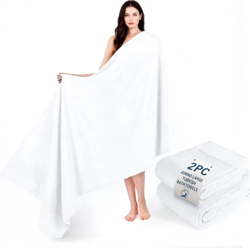 Miniatura 111 de Cotton Paradise 4 piezas de toallas turcas para baño, juego de toallas extra grandes suaves y afelpadas para baño, color beige