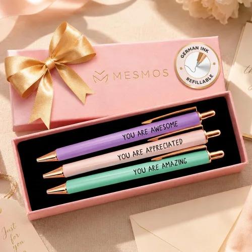 Miniatura 27 de MESMOS Paquete de 3 bolígrafos elegantes para mujer, regalos de mejor jefa para mujeres, regalo de agradecimiento al jefe, cumpleaños, día nacional