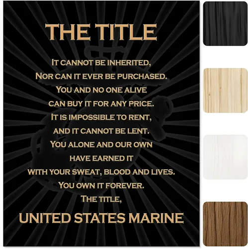 Miniatura 10 de The Title - Póster de Estados Unidos - Decoración de pared militar para marines, veteranos y entusiastas - Impresión artística de pared