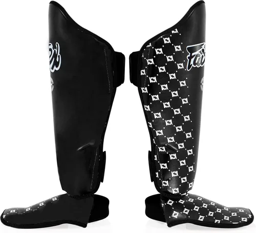Miniatura 3 de Fairtex Espinilleras SP5 Muay Thai para hombres, mujeres, niños Las espinilleras son premium, ligeras y duraderas Protección extendida para Negro