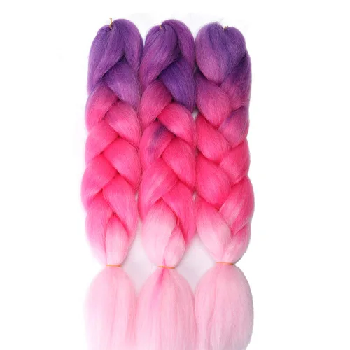 Miniatura 12 de Cabello trenzado rubio, cabello para trenzar de 24 pulgadas, 3.53 oz/pieza, 3 piezas de extensiones de cabello trenzado jumbo de fibra de alta