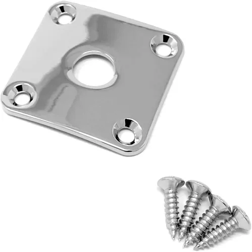 Miniatura 4 de Placa de metal negro puede usarse con Gibson Les Paul Guitar Square Curvo con Tornillos JPS30-BLK