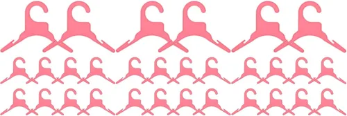 Miniatura 8 de POPETPOP 30 perchas de ropa para mascotas de 7.48 pulgadas de plástico ligero para perros y gatos, organizador de secado de abrigos para cachorros