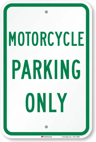 SmartSign Letrero "Solo estacionamiento de motocicletas" | 12 x 18 pulgadas 3M de aluminio reflectante de grado de ingeniero
