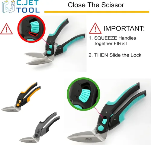Miniatura 3 de C.JET TOOL Cortador de alfombras de alta resistencia de 8 pulgadas, multiusos, profesional de agarre suave de acero inoxidable (azul)
