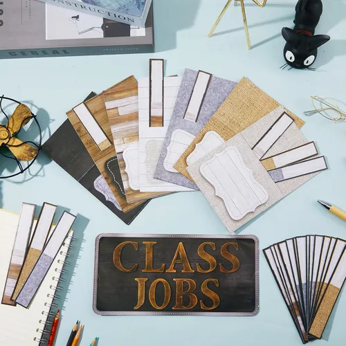 Miniatura 4 de Zonon Class Jobs Tablero de Anuncios Colorido para Trabajos de Clase Conjunto de Gráfico de Bolsillos Ayudante del Maestro Decoración de Pizarra