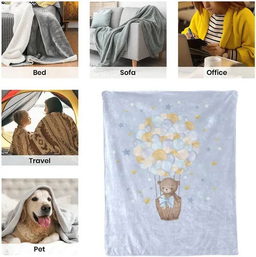 Miniatura 7 de Manta para envolver al género con oso neutro, manta de bebé personalizada con nombre de bebé, bebé, bebé, cochecito para bebé, manta para niños