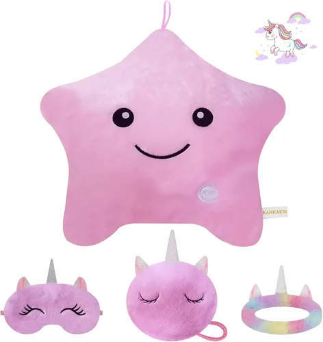 Miniatura 19 de Lindos rellenos de almohada brillantes de animales de peluche de estrellas para niños, regalo del día del niño, hijo, hija, niñas, niños, almohadas