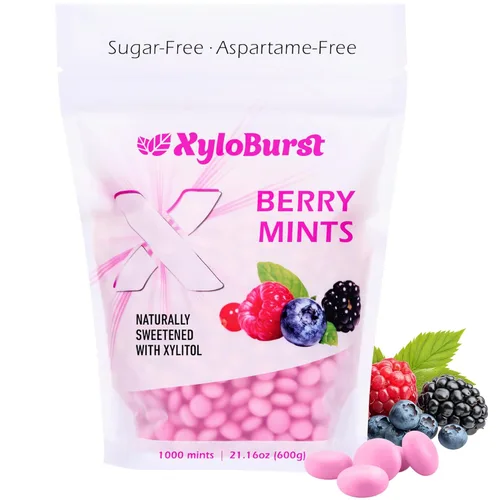 Miniatura 13 de XyloBurst - Mentas de Xilitol Menta para aliento fresco sin azúcar para la salud oral Sin gluten, veganas, aptas para keto Mentas libres