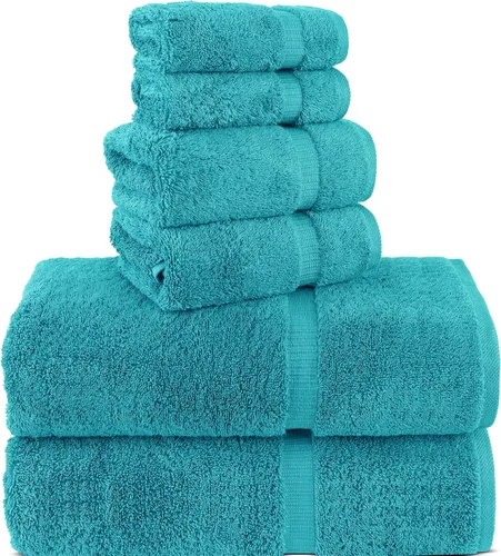 Miniatura 58 de Chakir Turkish Linens - Toallas turcas de alta calidad 100% algodón para baño, 13 x 13 pulgadas (6 toallas pequeñas, aguamarina)