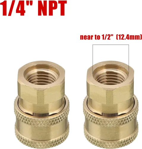 Miniatura 5 de Tool Daily Acoplador de lavadora a presión, conexión rápida de 1/4 pulgadas