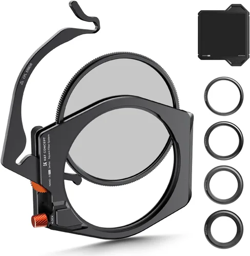 K&F CONCEPT X PRO Kit de sistema de soporte de filtro cuadrado (soporte de filtro + polarizador circular de 3.740 in + filtro cuadrado ND1000 + 4