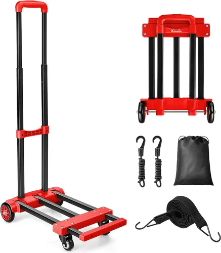 Miniatura 12 de KEDSUM - Camión de mano plegable, carretilla de 290 libras con ruedas, camión de mano plegable y colapsable, carrito de utilidad plegable, carrito