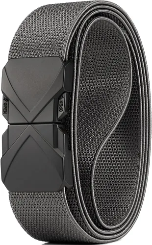 Miniatura 13 de GEIT - Cinturón elástico de nylon con hebilla de metal de liberación rápida, 3,4 cm, cinturón táctico invisible para golf casual