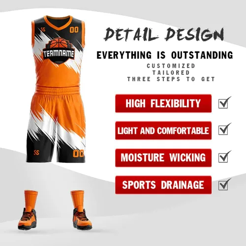 Miniatura 2 de Kit de jersey de baloncesto con degradado personalizado, nombre y número de equipo, uniformes deportivos personalizados para hombresjóvenes