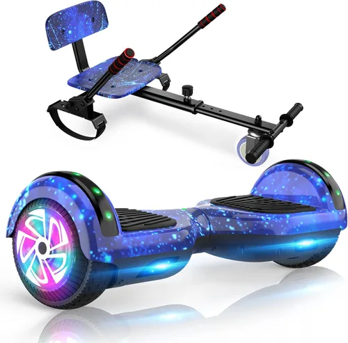 Miniatura 8 de Accesorio de Asiento para Patinete, Patinete con Go Kart para Niños, Niñas, Adultos, con Luces LED Coloridas, Bluetooth