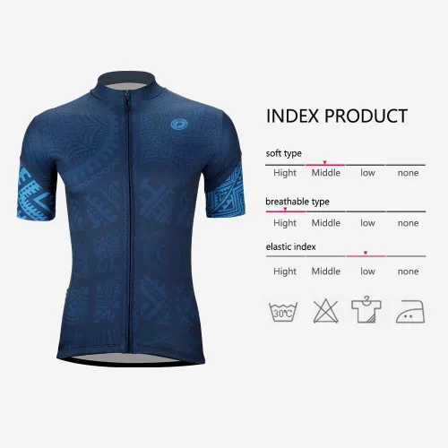 Miniatura 5 de Darevie Jersey de ciclismo para hombre, secado fresco, para ciclismo, profesional, con bolsillos, color azul marino
