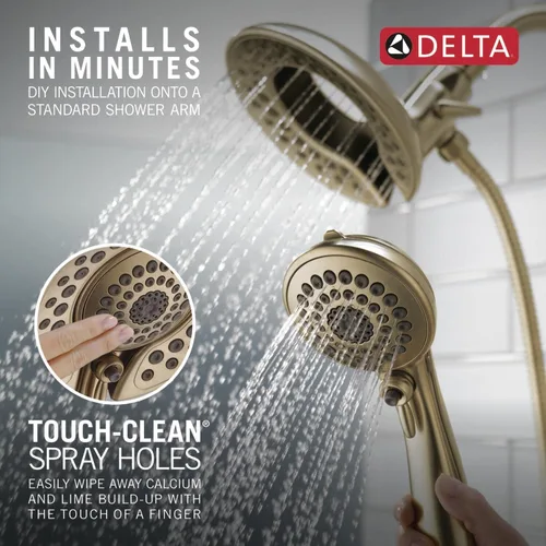 Miniatura 5 de DELTA 5-Ajustes In2ition 2-en-1 Ducha de mano dual con aspersor de mano, Cabezal de ducha desmontable con manguera, 2.5 GPM, acabado Lumicoat bronce